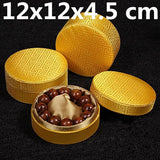Chinese Silk Fabric Bracelet Jewelry Men Craft Storage Box 11x11x4.5 cm