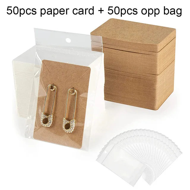 Square Earrings Necklace DIY 50 Pieces