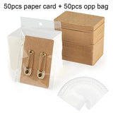 Square Earrings Necklace DIY 50 Pieces