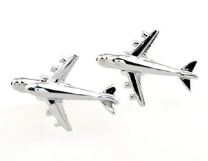 Plane Cufflink Cuff Link - 2 Pairs Set