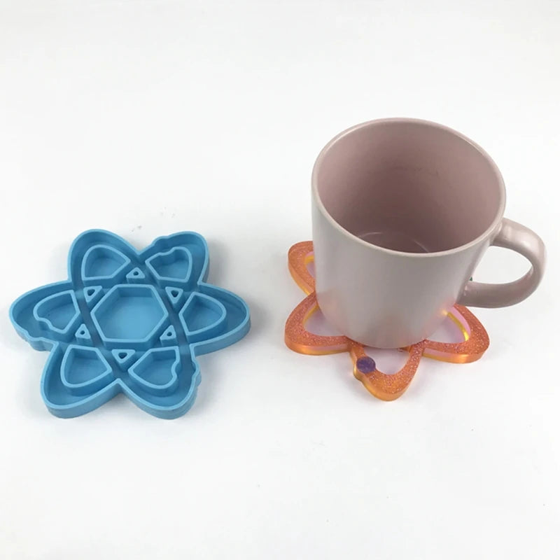 Planet Coaster Epoxy Resin Mold Cup Pad Mat Silicone Mould DIY Crafts
