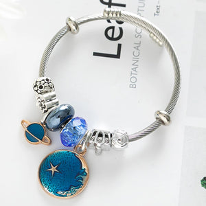 Planet Stainless Steel Bracelet For Women Green