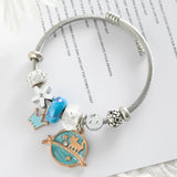 Planet Stars Stainless Steel Bracelet Making Kit with Beads Cat Crown Girl