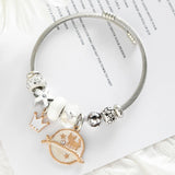 Planet Stars Stainless Steel Bracelet Making Kit with Beads Cat Crown Girl