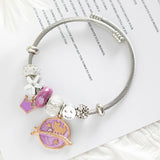 Planet Stars Stainless Steel Bracelet Making Kit with Beads Cat Crown Girl