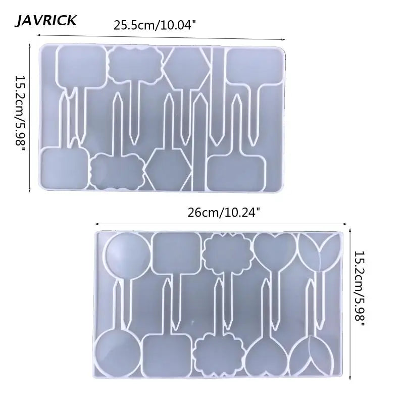 Plant Labels Epoxy Resin Mold Garden Tags Silicone Mould Nursery Garden Labels