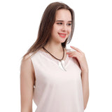 Silver Plant Leaf Pendant Necklace for Women