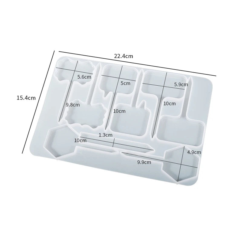 Potted Card Silicone Mold Flower Tag Crystal Epoxy Resin Mold