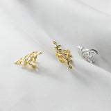 925 Sterling Silver Classic Leaves Ear Cuff
