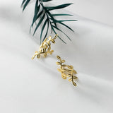 925 Sterling Silver Classic Leaves Ear Cuff