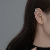 925 Sterling Silver Classic Leaves Ear Cuff