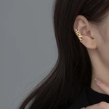 925 Sterling Silver Classic Leaves Ear Cuff