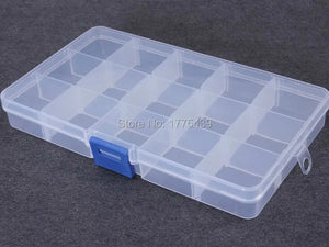 Adjustable 15 Slot Jewelry Tool Box Organizer