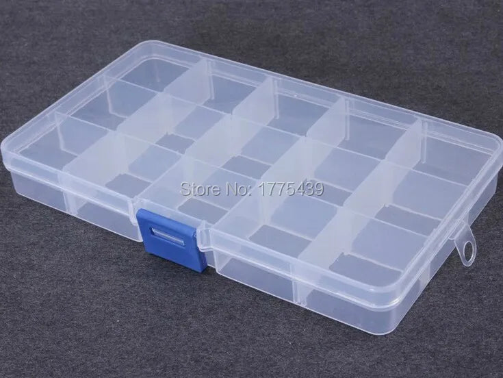 Adjustable 15 Slot Jewelry Tool Box Organizer