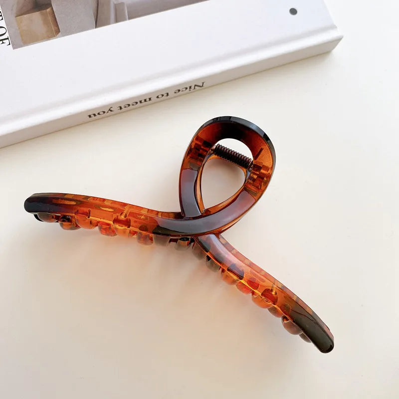 Vintage Plastic Cross Hair Claw Clip Ponytail Barrette