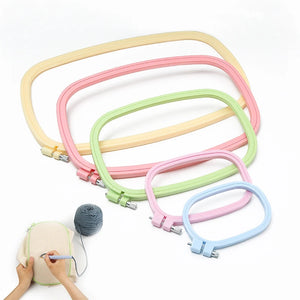 Plastic DIY Embroidery Hoops Square Shape Cross Stitch Hoop Frame Ring