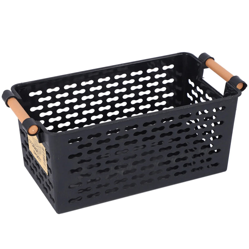 Plastic Desktop Storage Basket Rectangular Bathroom Portable Storage Box