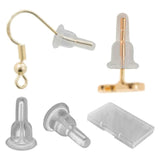 Clear Plastic Earring Posts Backs Ear Pins Earnuts for Men Women