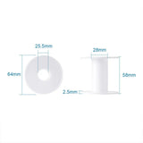 Plastic Empty Wire Thread Bobbins White 28x58mm