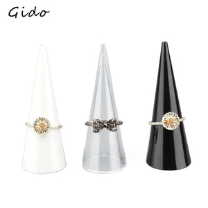 Plastic Finger Cone Fingertip Ring Stand Display Showcase Holder