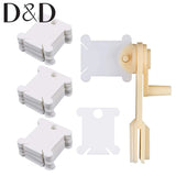 Plastic Floss Bobbins & Winder Cross-Stitch Embroidery Thread Holder