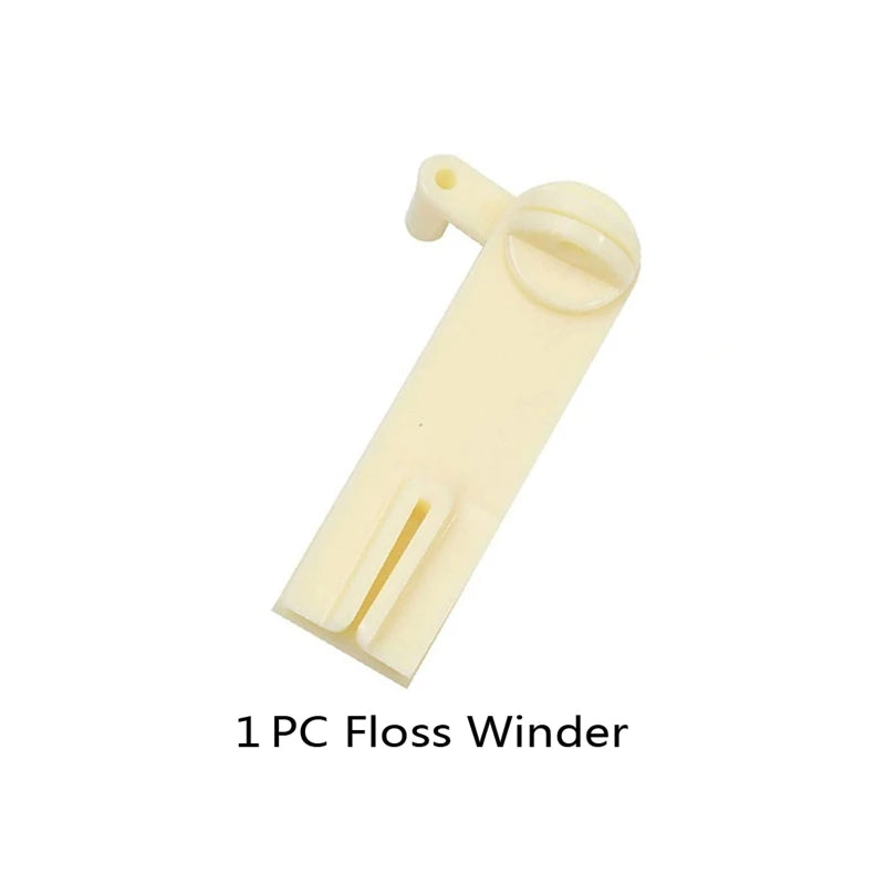 Plastic Floss Bobbins & Winder Cross-Stitch Embroidery Thread Holder