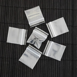 100pcs 1.8x2.5cm Clear Plastic PE Zip Lock Gift Bags