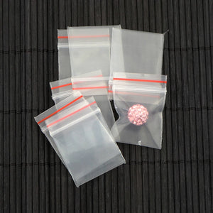 100pcs Clear Plastic PE Zip Lock Jewelry Gift Bags