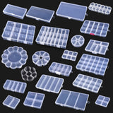 Plastic Jewelry Box Adjustable Craft Organizer Storage