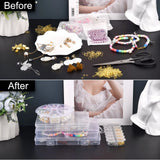 Plastic Jewelry Box Adjustable Craft Organizer Storage