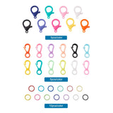 Plastic Lobster Claw Clasps Iron Jump Rings Mixed Clasps 105pcs