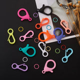 Plastic Lobster Claw Clasps Iron Jump Rings Mixed Clasps 105pcs