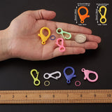 Plastic Lobster Claw Clasps Iron Jump Rings Mixed Clasps 105pcs