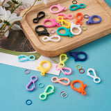Plastic Lobster Claw Clasps Iron Jump Rings Mixed Clasps 105pcs