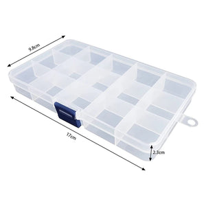 Clear Bead Organizer Box, 2 Pack Jewelry Tackle Earring Craft Beads