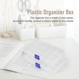 Clear Plastic Organizer Box, 2 Pack for Jewelry Tackle Earring Craft Beads