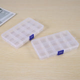 Clear Plastic Organizer Box, 2 Pack for Jewelry Tackle Earring Craft Beads