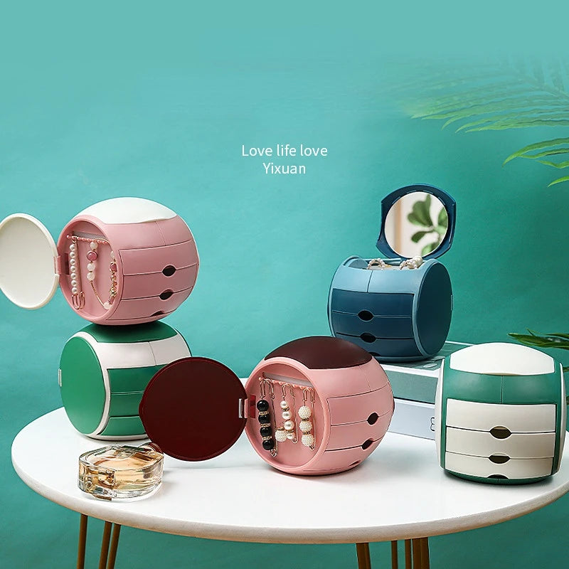 Plastic Revolving Jewelry Storage Box for All Jewelry