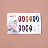 Enamel Pin Hijab Brooch for Women Islamic Scarf Accessories