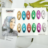 Enamel Pin Hijab Brooch for Women Islamic Scarf Accessories
