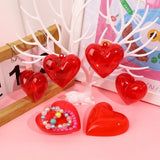 Red Heart-shaped Gift Storage Boxes for Jewelry DIY Hanging Ornament