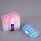Adjustable Plastic Jewelry Box for Beads and Earrings