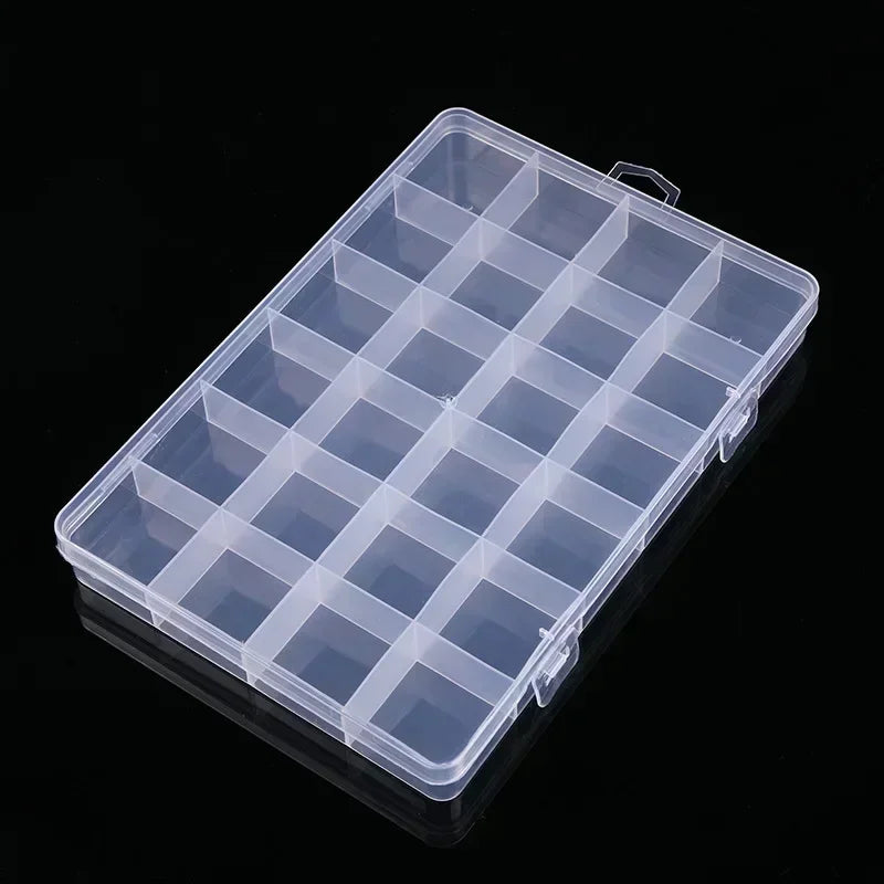 Adjustable Plastic Jewelry Box for Beads and Earrings
