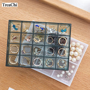Transparent Jewelry Box - Lattice Earrings Organizer