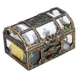 Transparent Pirate Treasure Box Crystal Gem Jewelry Storage Organizer
