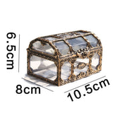 Plastic Pirate Treasure Box Gem Jewelry Storage Organizer Chest