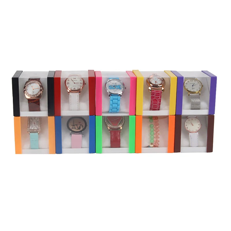 Plastic Watch Winder Holder Display Jewelry Storage Box