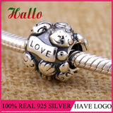 925 Sterling Silver Christmas Love & Family Charm Bead