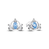 925 Silver Heart Shape Stud Earrings Enamel Ear Pins