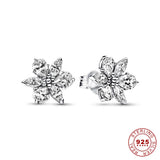 925 Silver Heart Shape Stud Earrings Enamel Ear Pins